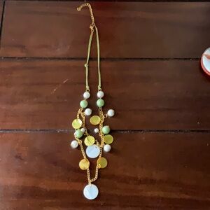 Light green 1mm cords pearls & mother pearls green and creams colors .